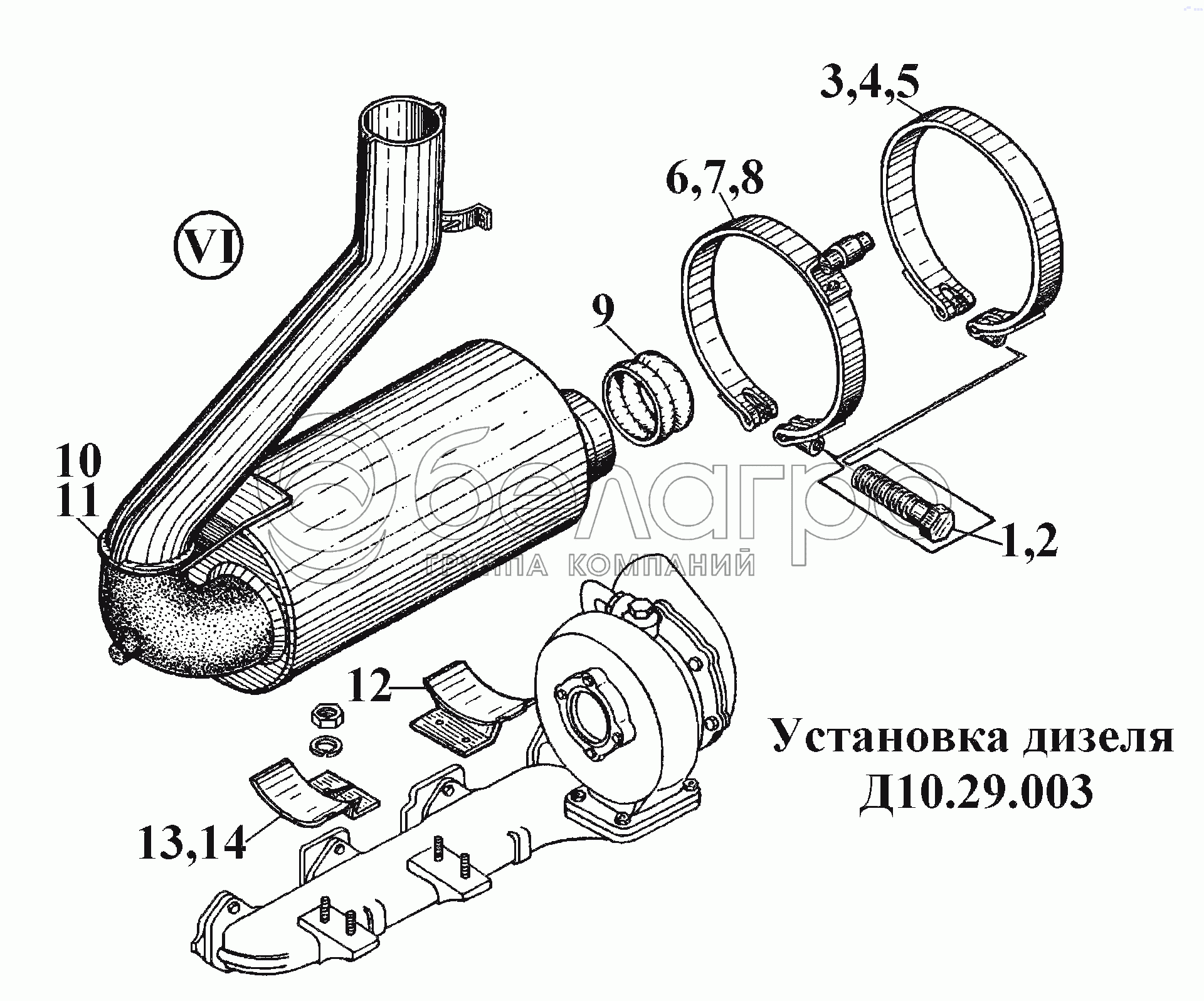 Встановлення дизельного двигуна Д10.29.003 (5)