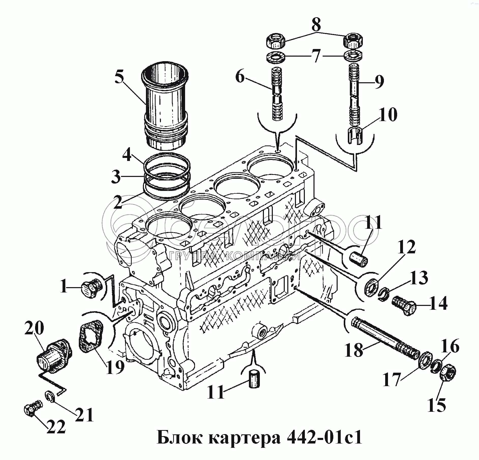 Блок картера 442-01с1 (1)