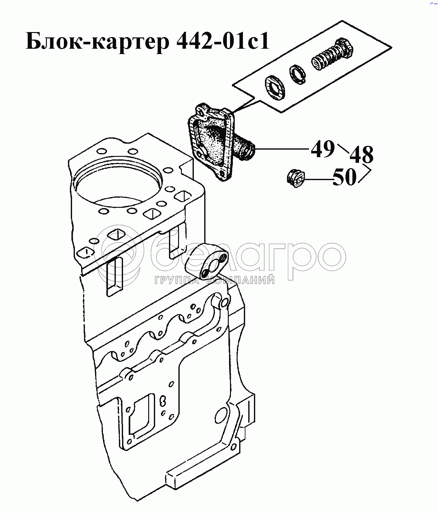 Блок картера 442-01с1 (3)