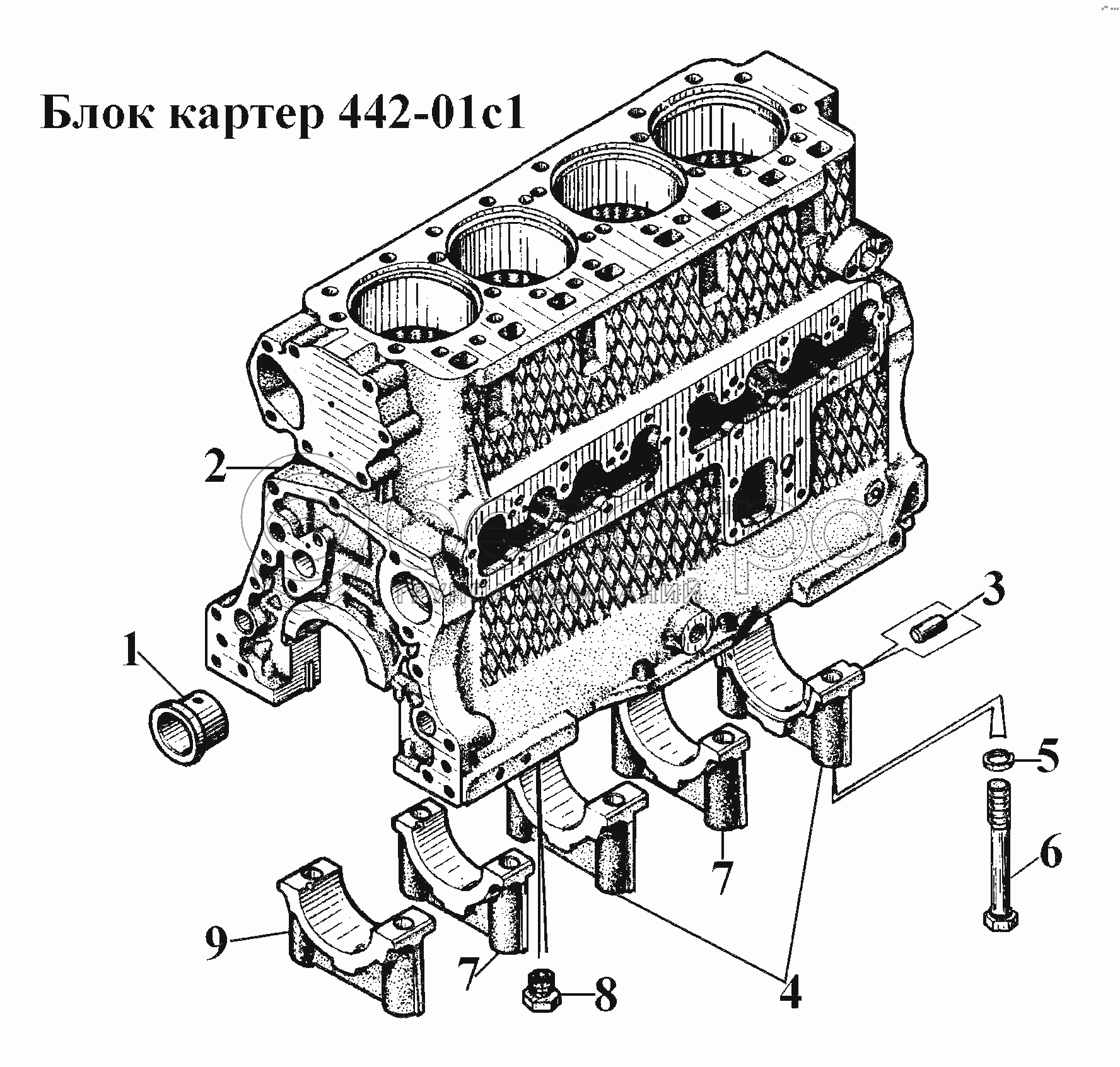 Блок картера 442-01с1 (4)
