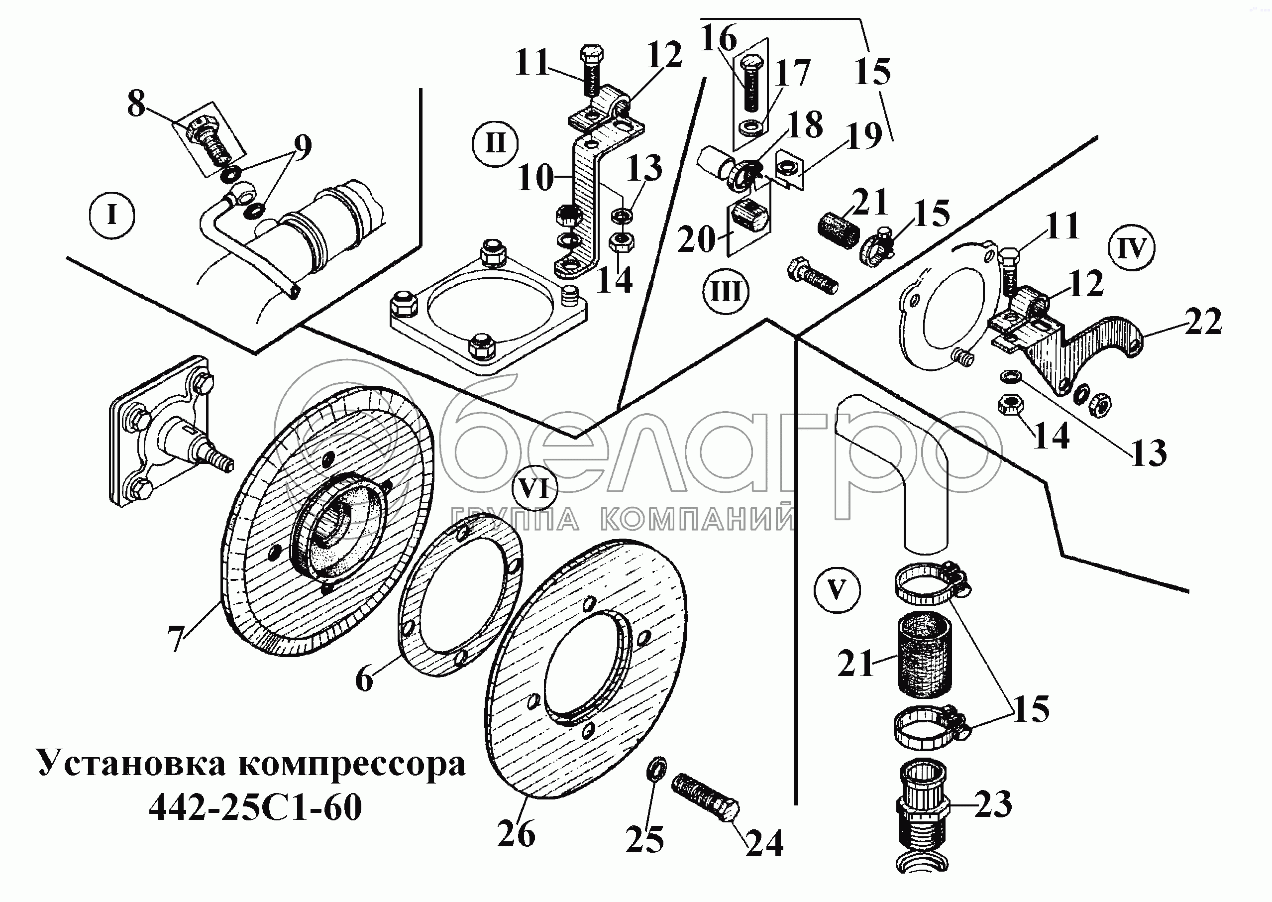 Установка компрессора 442-25С1-60 (1)