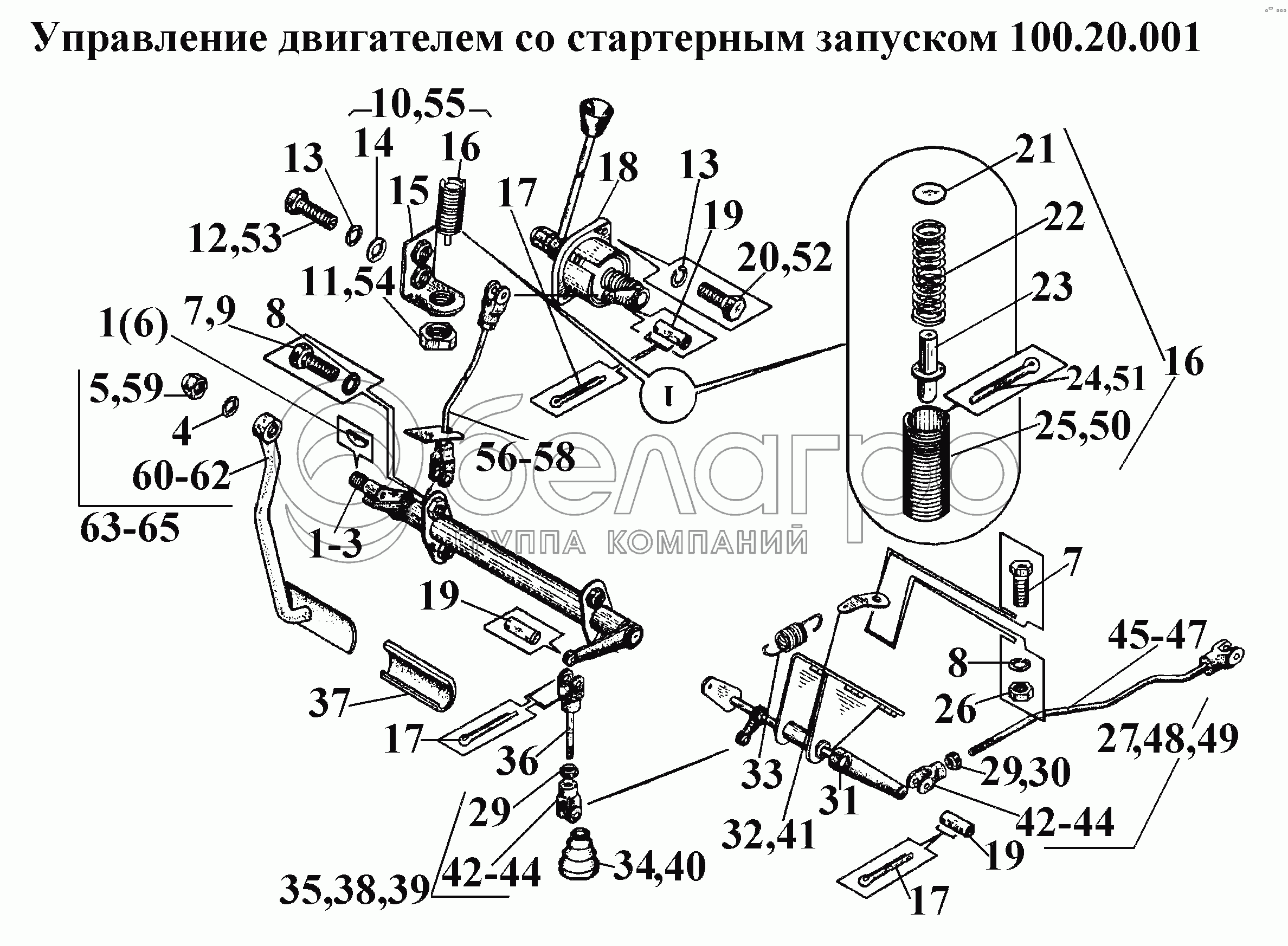 Управління двигуном із стартерним запуском 100.20.001