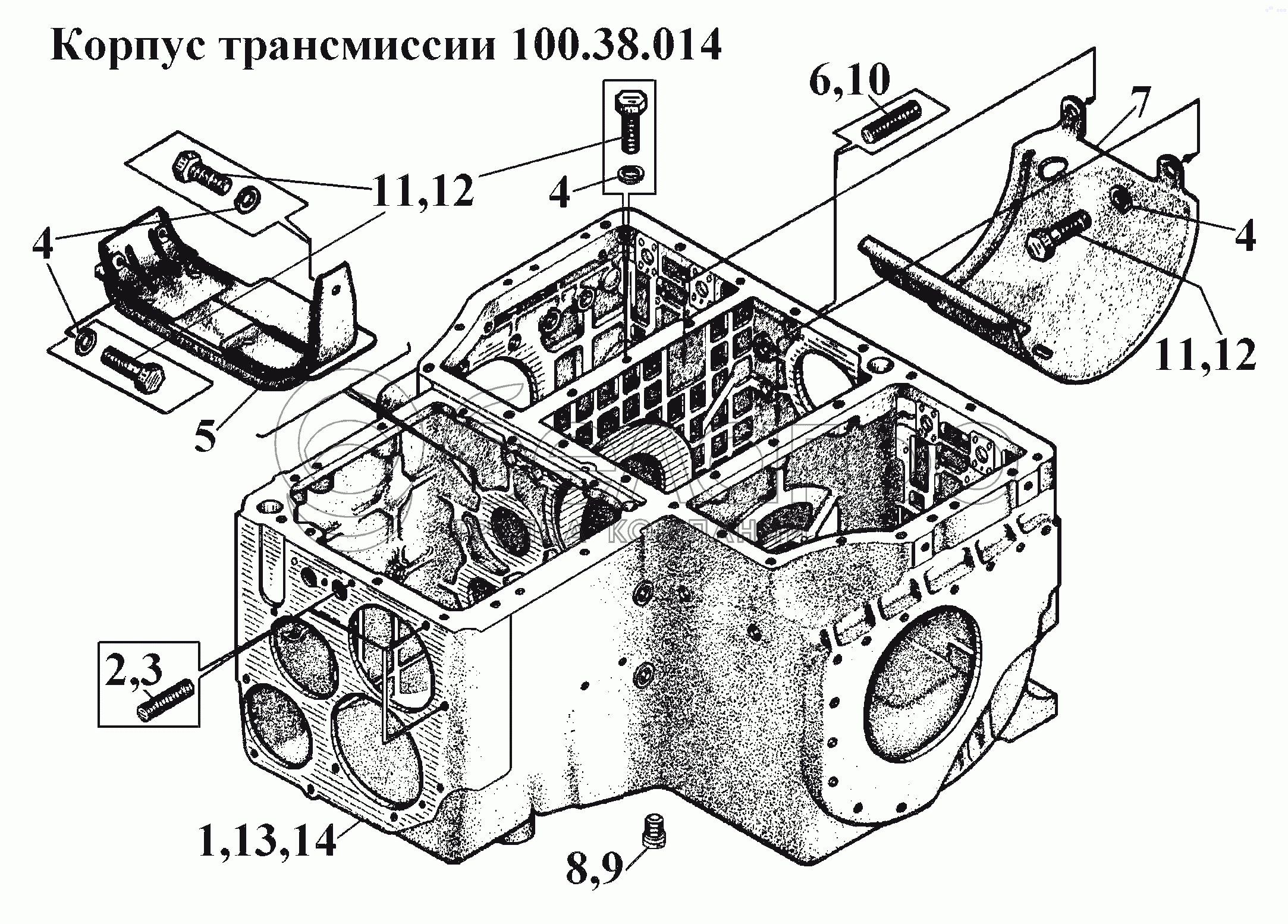 Корпус трансмісії 100.38.014