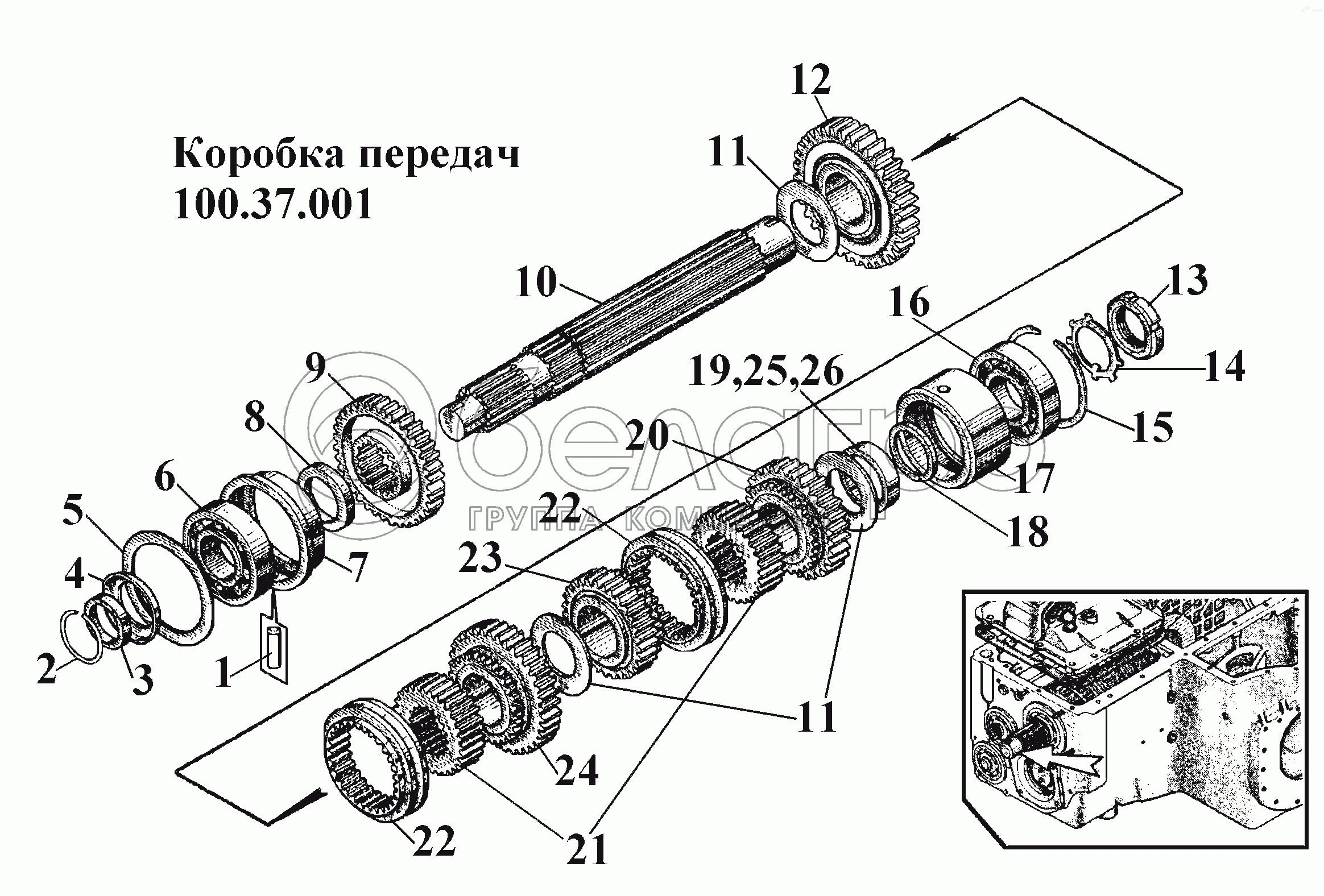 Коробка передач 100.37.001 (2)