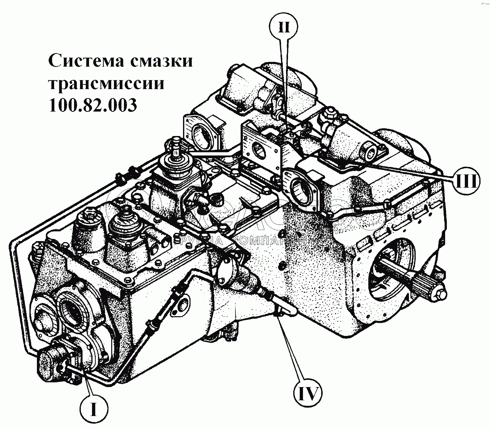 Система змащування трансмісії 100.82.003