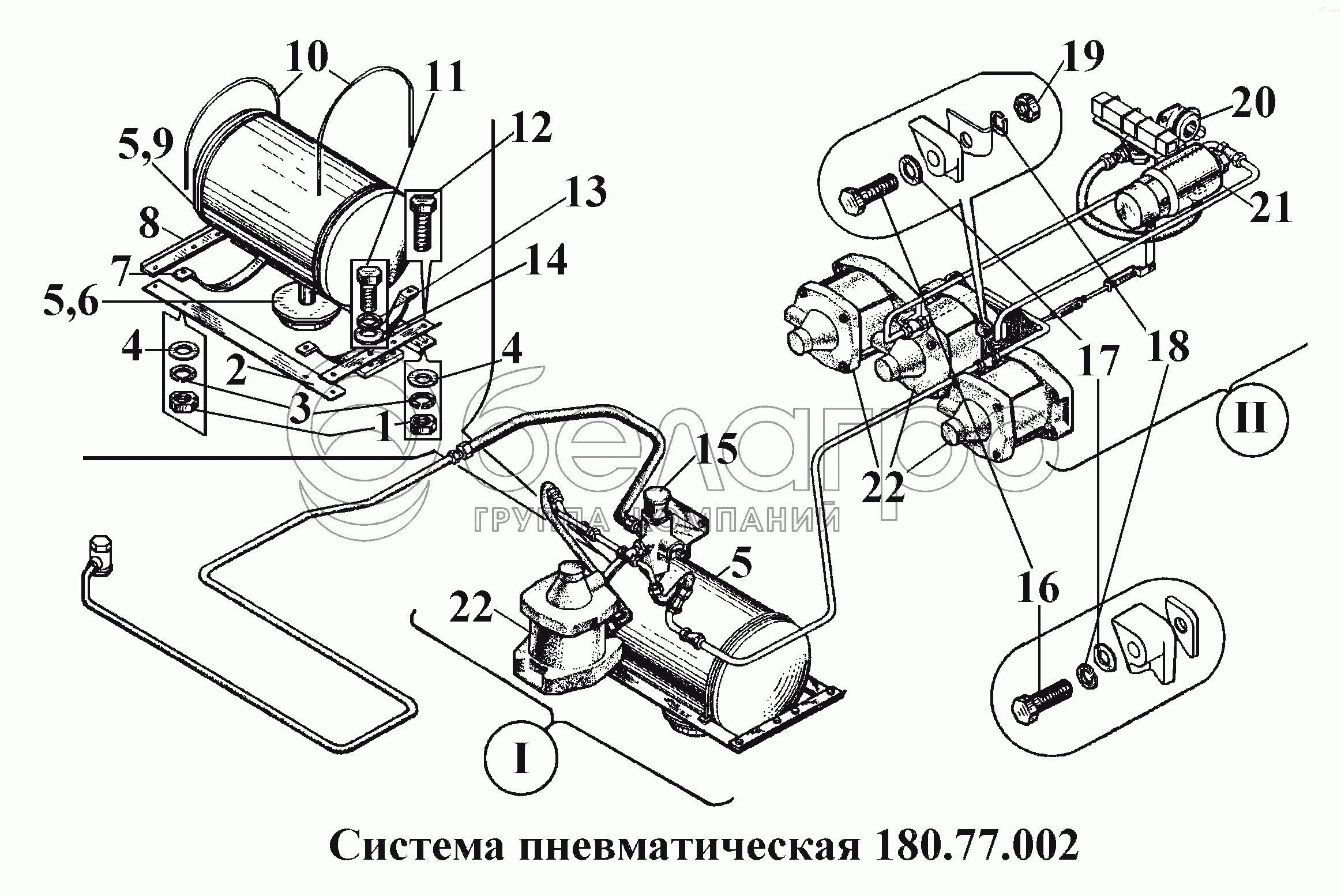 Пневматична система 180.77.002 (1)