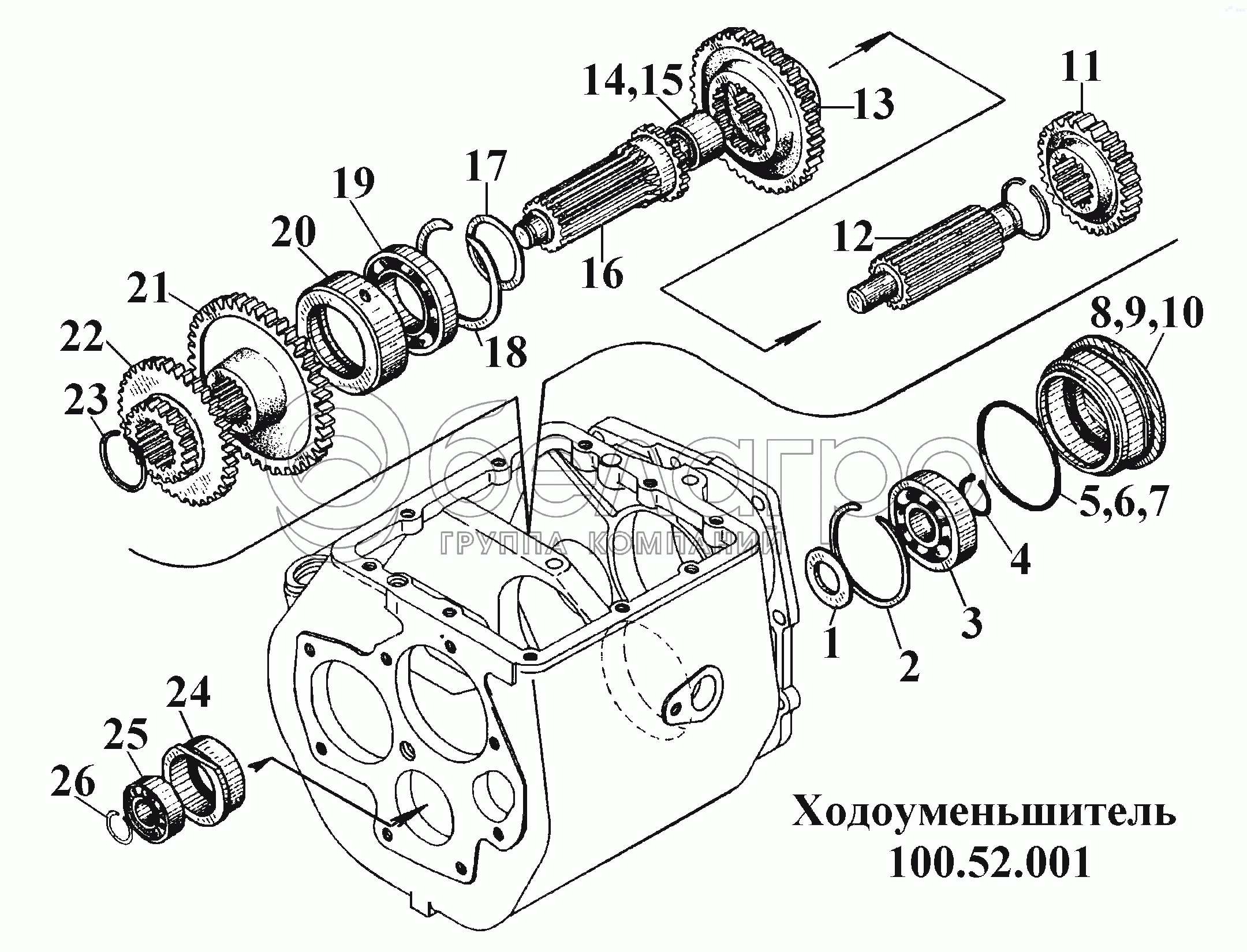 Редуктор ходу 100.52.001 (2)