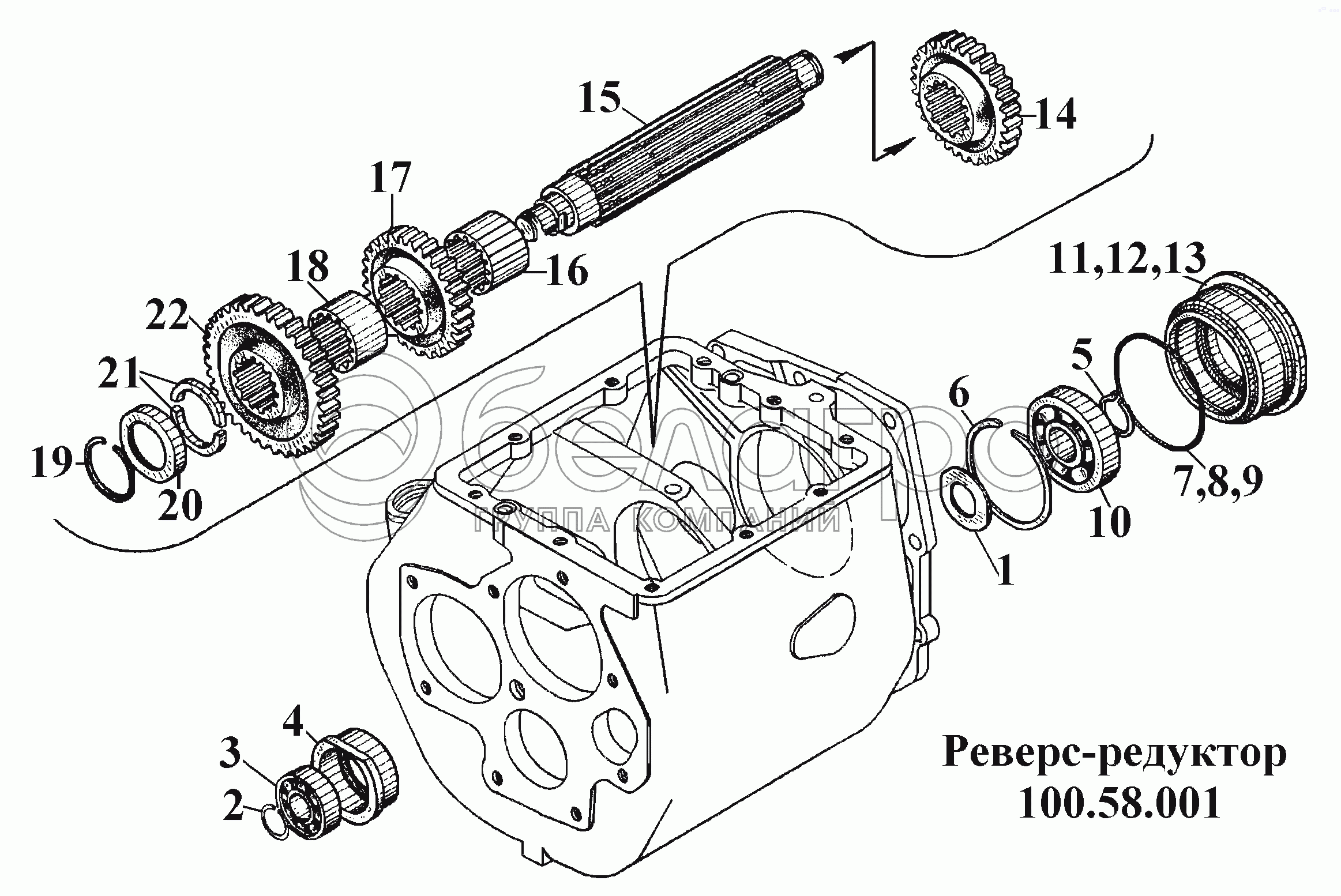 Реверсний редуктор 100.58.001 (3)