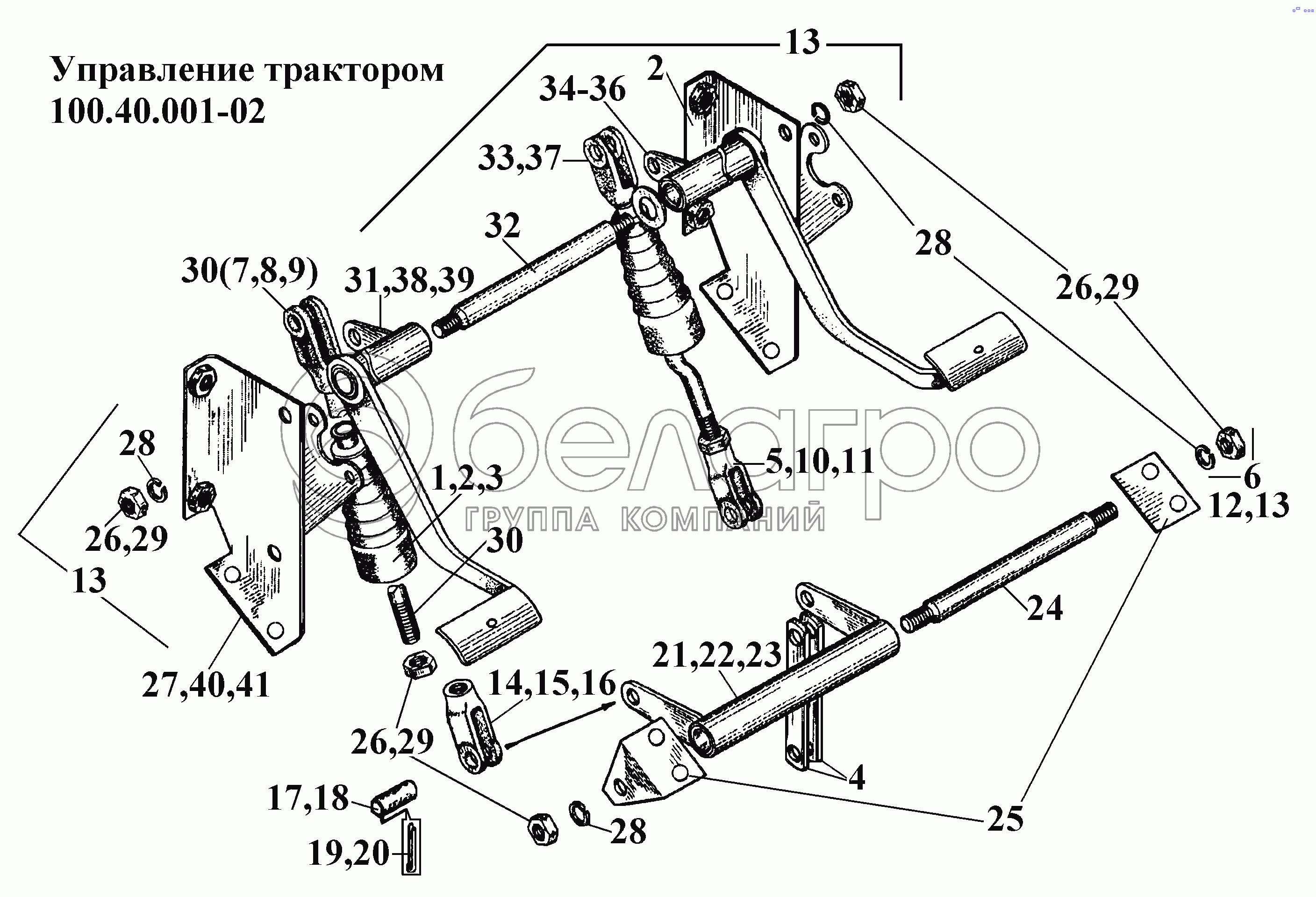 Управление трактором 100.40.001-02 (2)