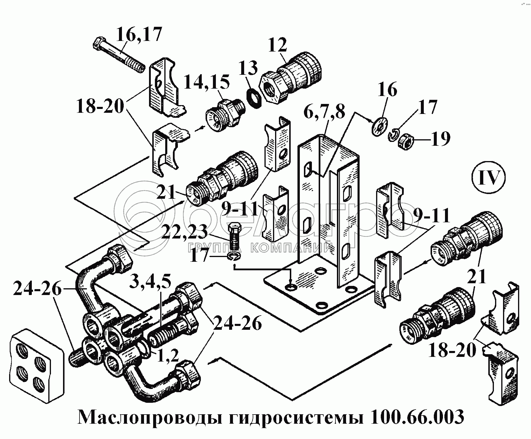 Маслопроводы гидросистемы 100.66.003 (3)