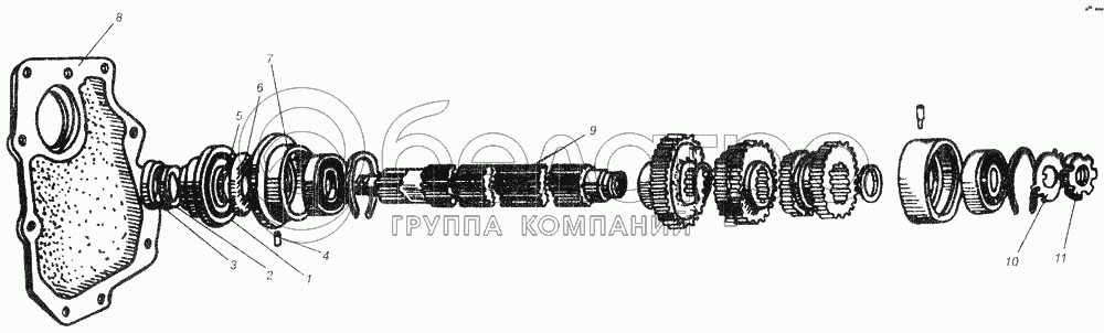 Коробка передач трактора ДТ-75Н. Первинний вал