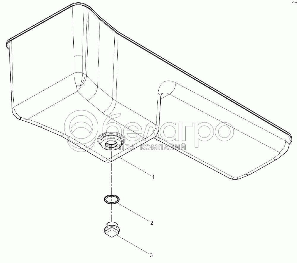 Узел масляного поддона