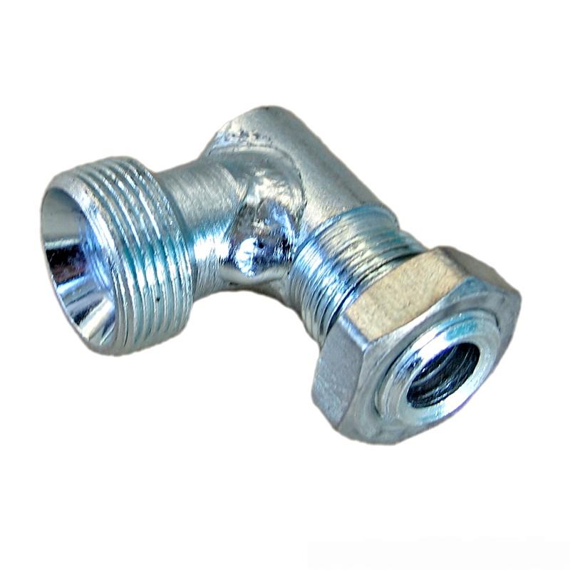 Кутник на ГЦ з контргайкою М20x1,5КГ-М27x1,5